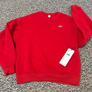 ALO Yoga Vibrant Red Crewneck Sweater